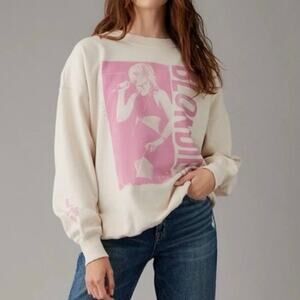 AMERICAN EAGLE Blondie Live Retro Sweatshirt Pink Oversized Crewneck - Sz Small
